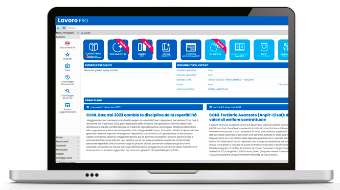 Schermata del Software