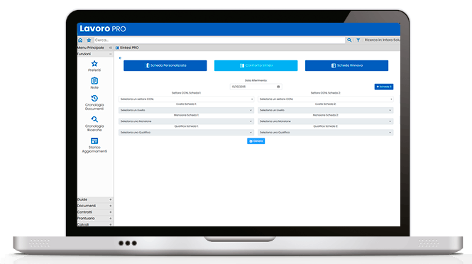 Schermata del Software