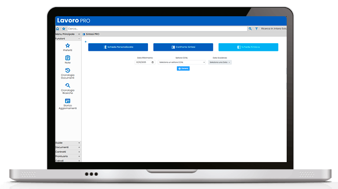 Schermata del Software